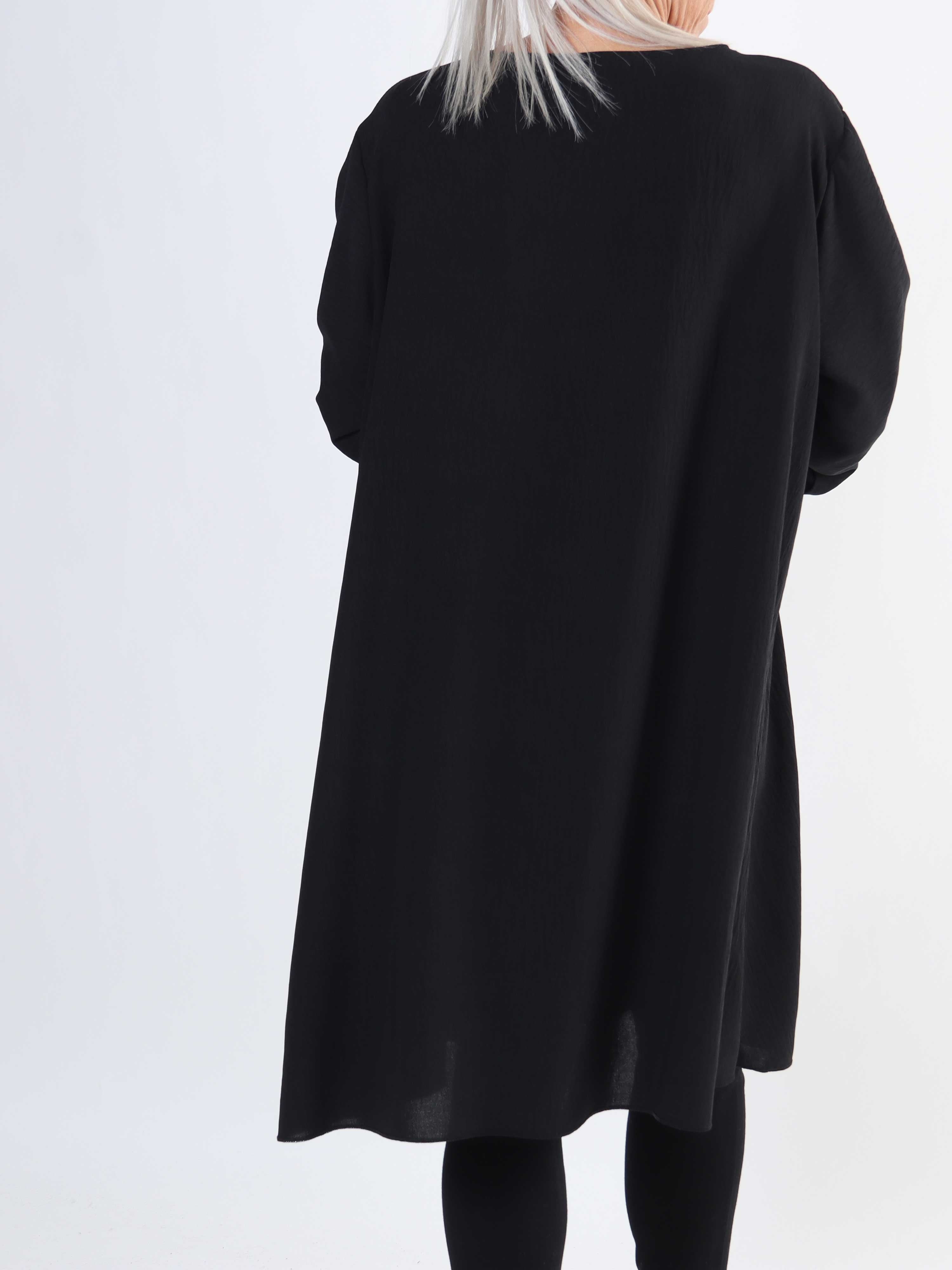 Claudia Dress - Tunikaklänning i plus size med dragkedja och fickor